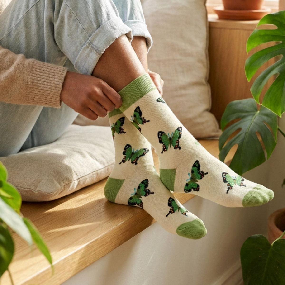 Save the Butterfly Bamboo Socks - BraveBearFit