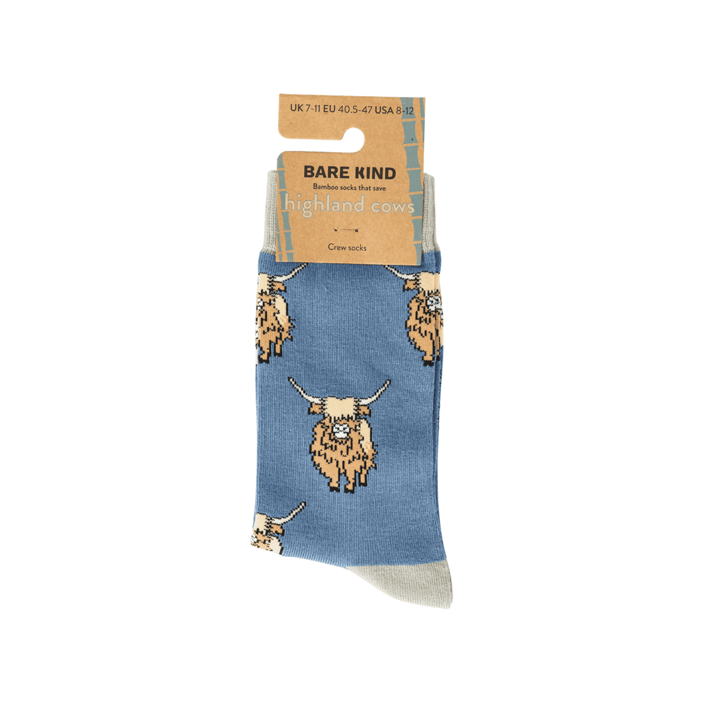 Save the Highland Cow Bamboo Socks - BraveBearFit