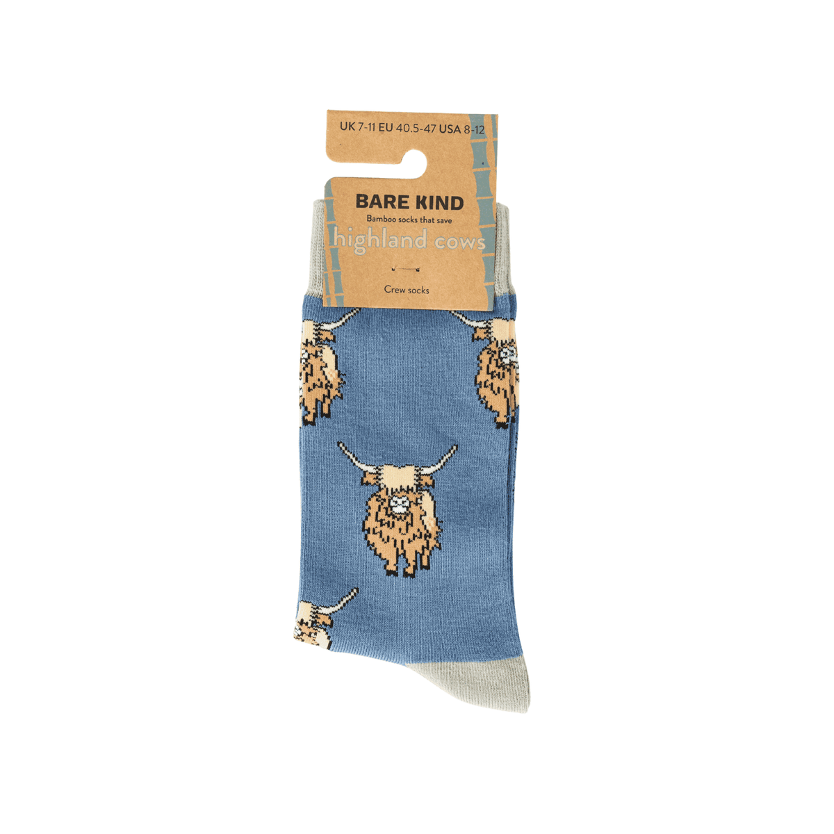 Save the Highland Cow Bamboo Socks - BraveBearFit