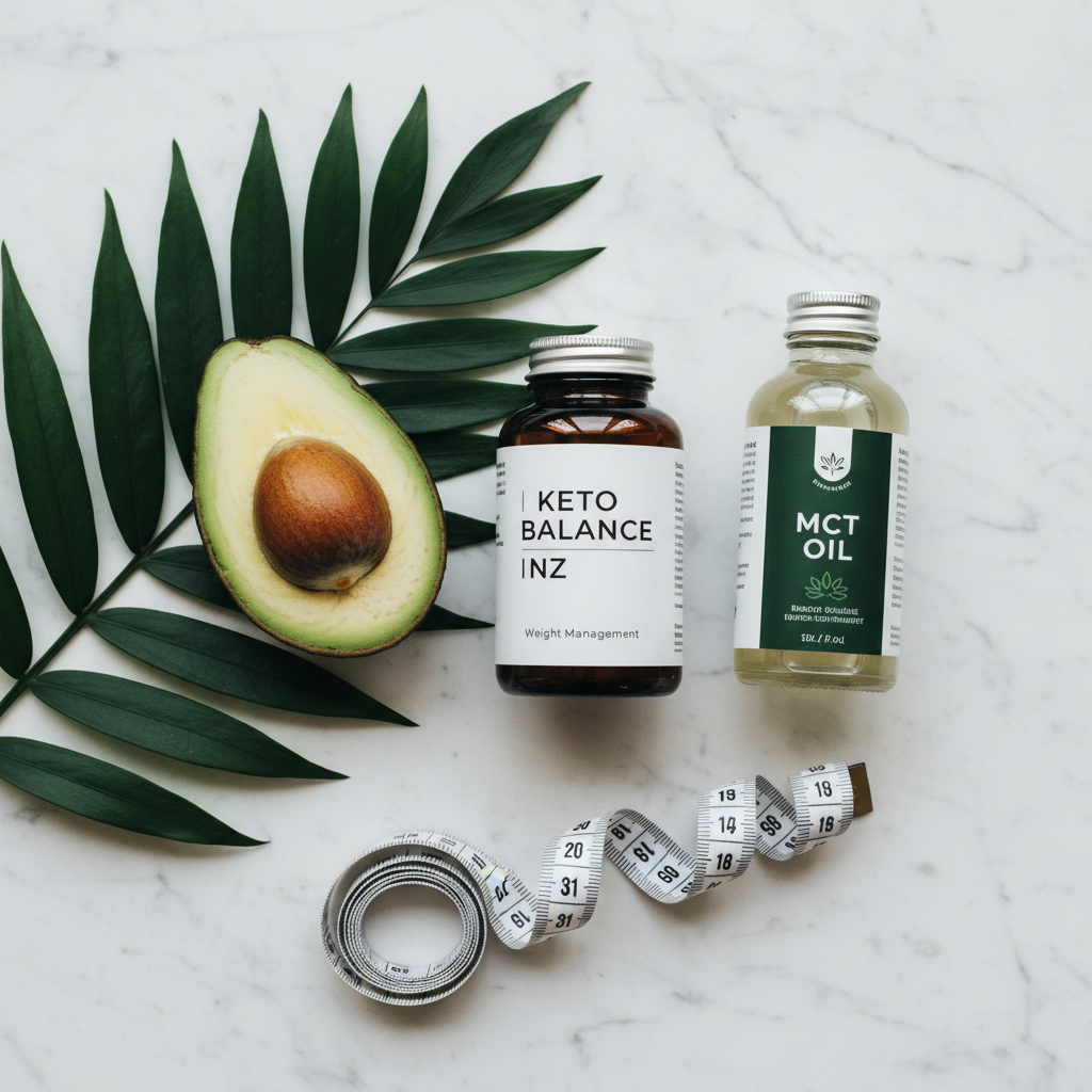 Keto Max BHB Ketone Supplement keto lifestyle flat lay