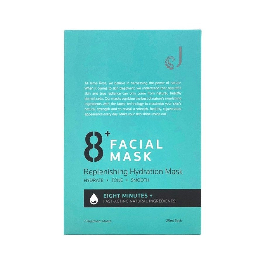 Jema Rose 8+ Minute Replenshing Hydration Mask 7pc (Green)