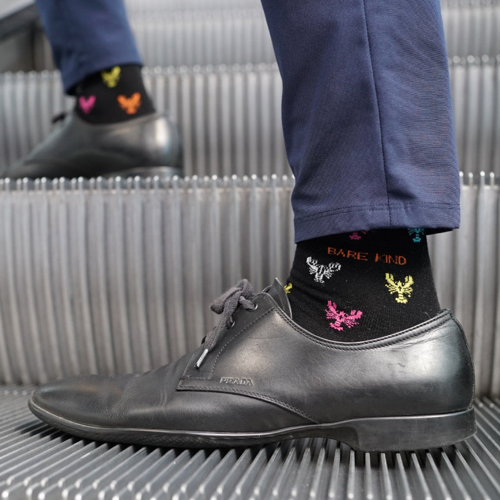 Save the Lobster Small Motif Bamboo Socks - BraveBearFit
