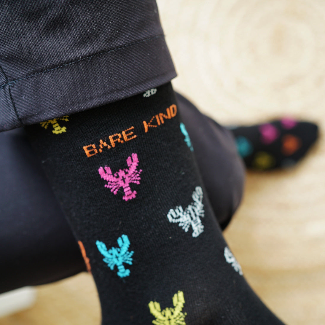 Save the Lobster Small Motif Bamboo Socks - BraveBearFit