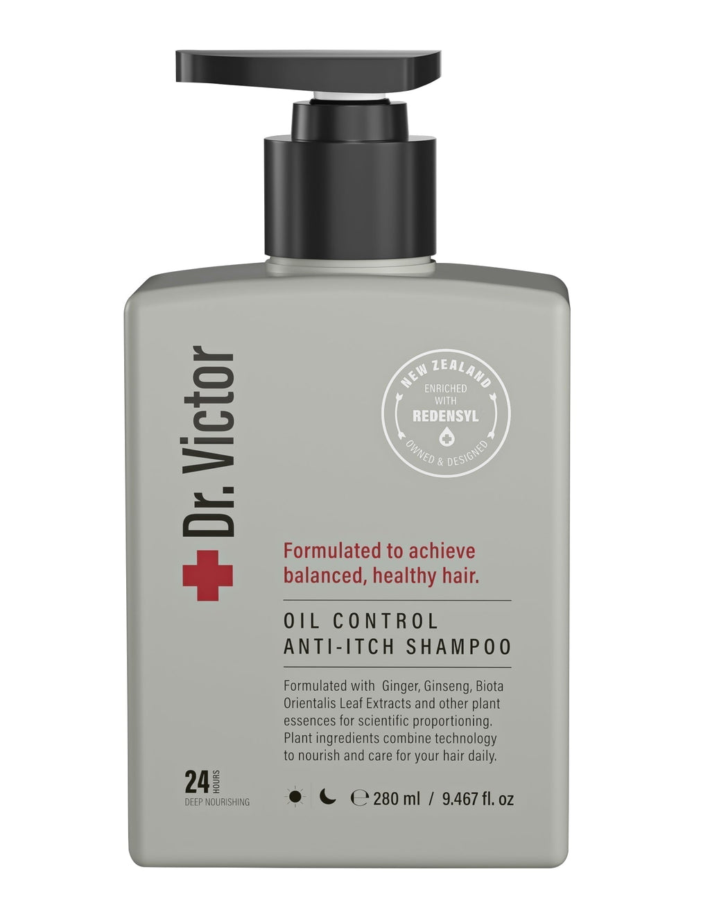 Dr.Victor Oil Control Anti Itch Shampoo 280ml -(Grey)