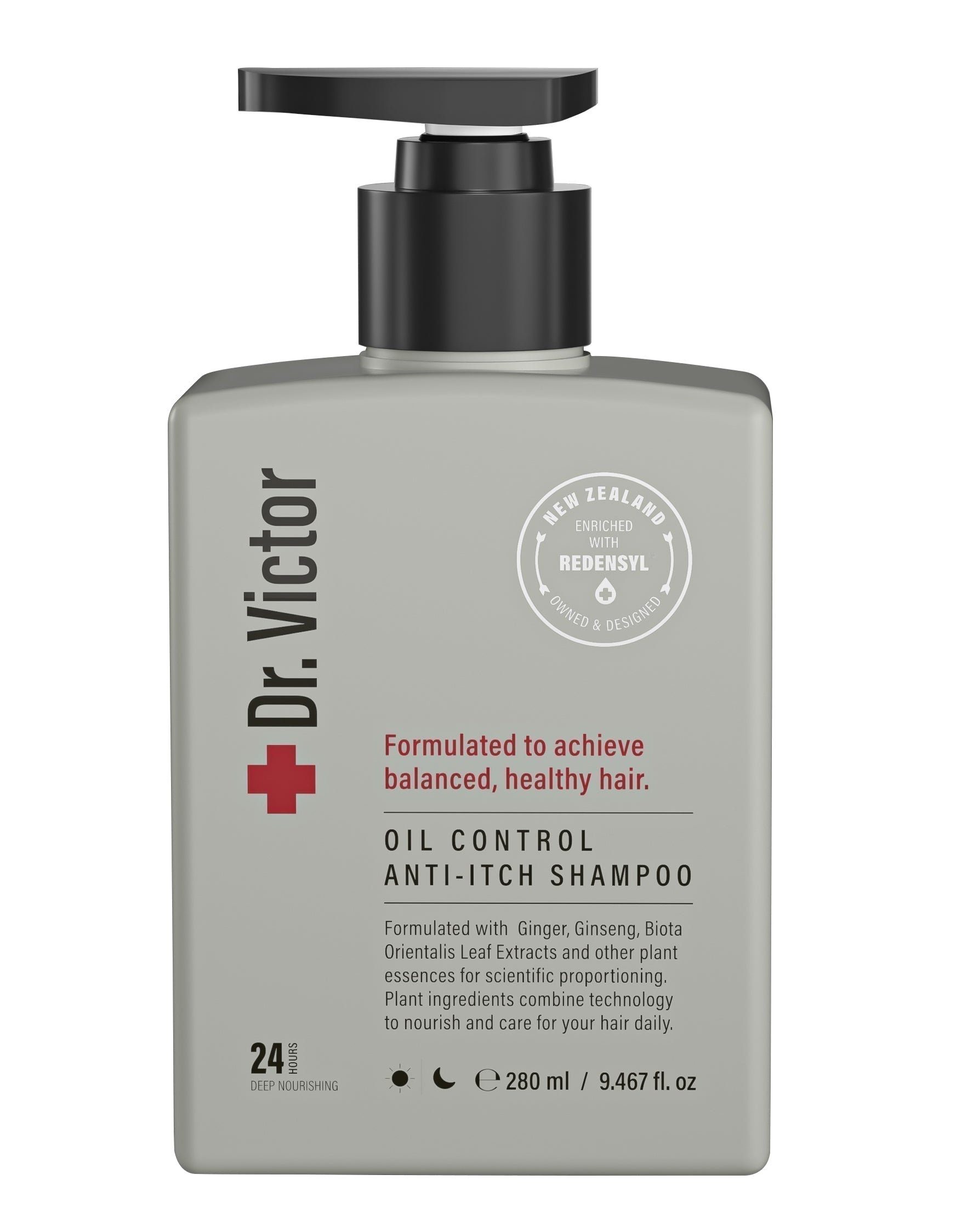 Dr.Victor Oil Control Anti Itch Shampoo 280ml -(Grey)