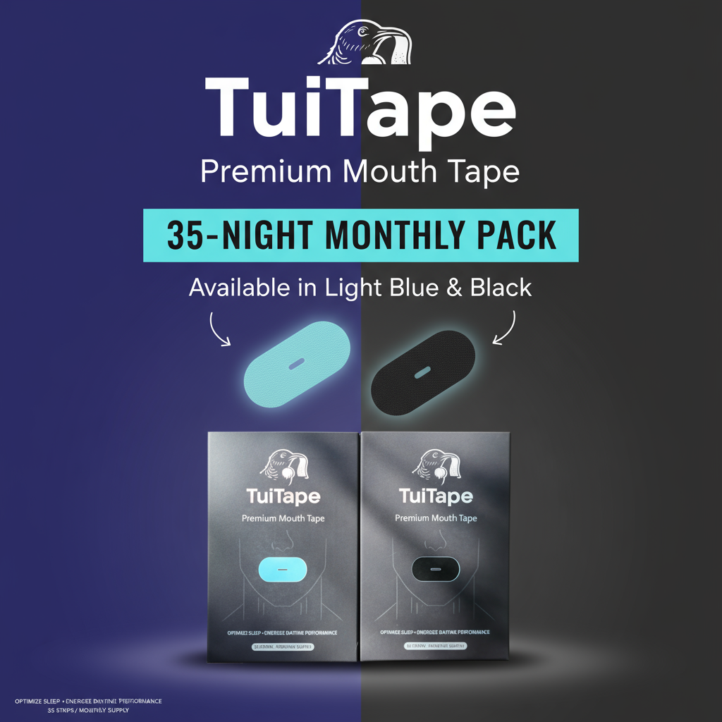 Classic Mouth Tape | Light Blue / Black | 7 or 35-Night Pack
