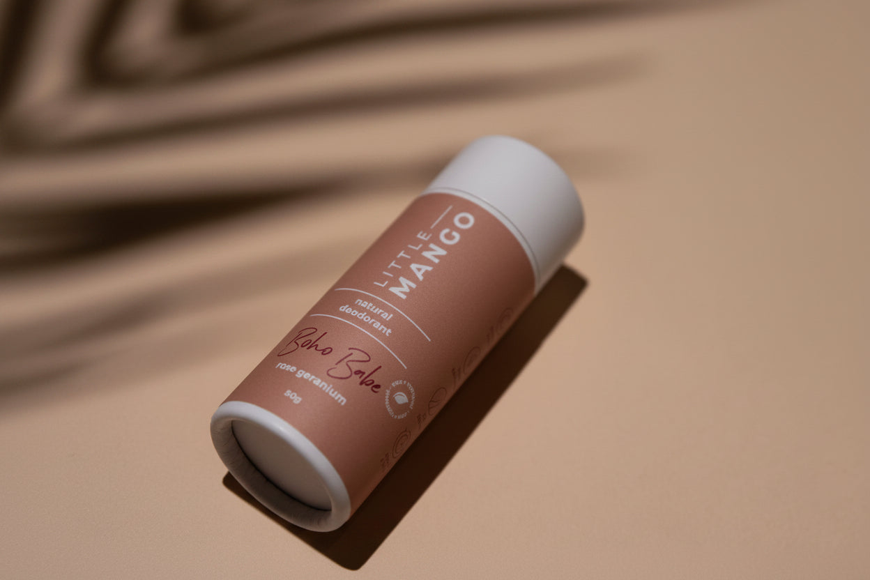 Rose geranium natural deodorant stick