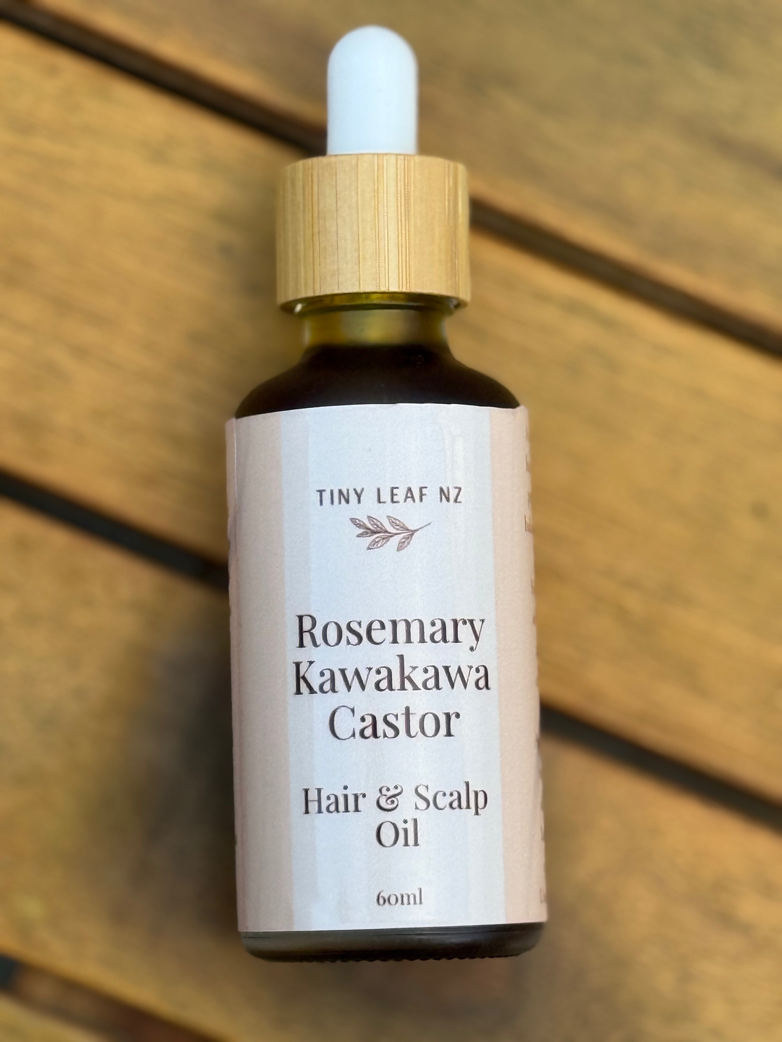 Rosemary Castor Kawakawa Moroccan Hair & Scalp Oil | Natural Scalp Treatment NZ