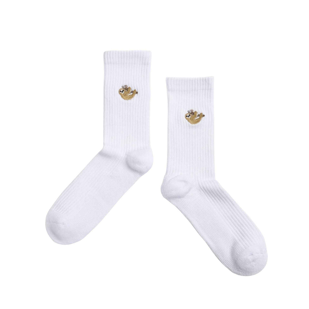 Save the Sloths Ribbed Bamboo Socks