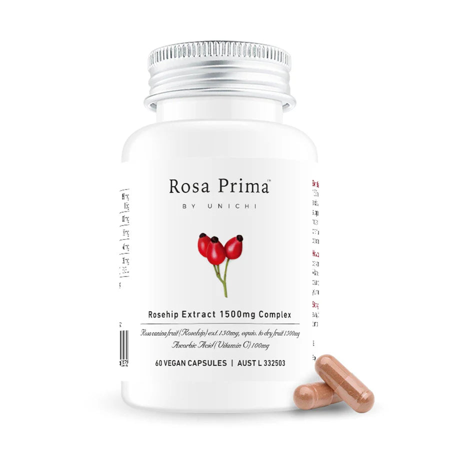 Unichi Rosa Prima Rosehip Extract 1500mg Complex 60c
