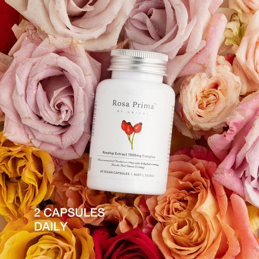 Unichi Rosa Prima Rosehip Extract 1500mg Complex 60c